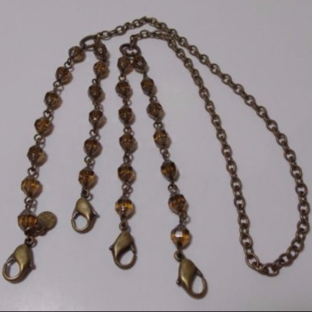 Messenger Honey Yellow Beaded Necklace Gold Chain